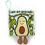 Jellycat Avocado Fabric Book front