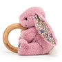 Jellycat Blossom Tulip Bunny Wooden Ring Side