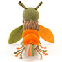 Jellycat Christopher Caterpillar Activity Toy Back