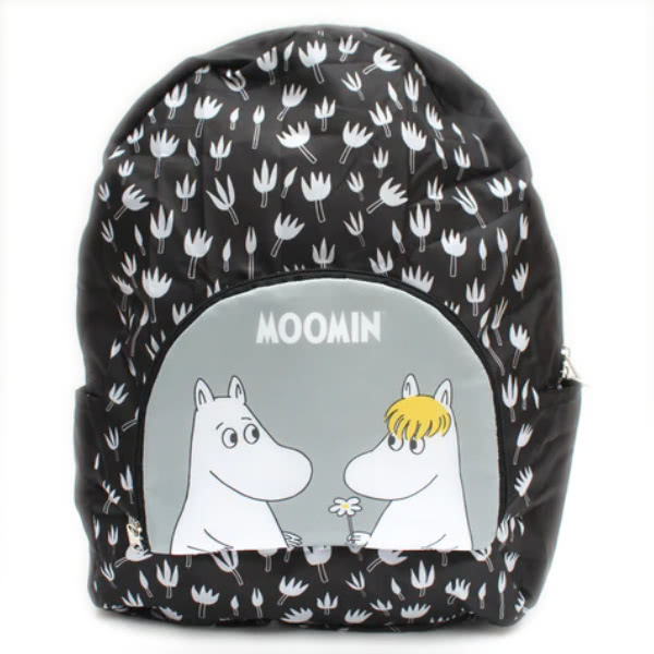 MoominMoomin Black Foldaway Backpack