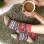 Moomin Moomin Fair Isle Little My Socks wearing