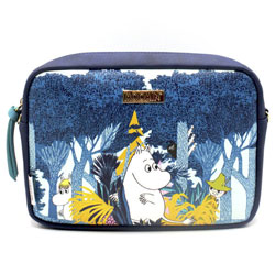 Moomin Forest Mini Bag. This stylish cross body bag with a zip closure features a vibrant print of some of our favourite Moomin characters in the forest. Moomin takes centre stage and is accompanied by Snorkmaiden, Snufkin, Stinky and the Hattifatteners.