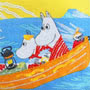 Moomin Moomin Ocean Large Pouch Close-Up
