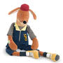 Moulin Roty Les Broc et Rolls is a premiere soft toy range, based on the energy of a rock and roll band. Julie Daleyden has designed stylish and appealing characters with long arms and legs that can sit in all sorts of positions using gorgeous textures and colours.