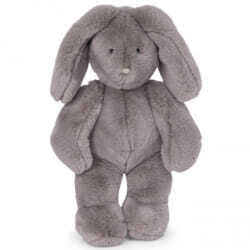 Moulin Roty Arthur et Louison Grey Rabbit. This super soft, cuddly bunny comes with fluffy pebble grey fur, lovely long ears, black glossy eyes, delicate velvet grey nose, bobtail and well proportioned arms and legs.