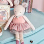 Moulin Roty Ecole De Dance Pink Mouse Doll sat