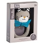 Moulin Roty Les Moustaches Grey Cat Teething Ring Boxed