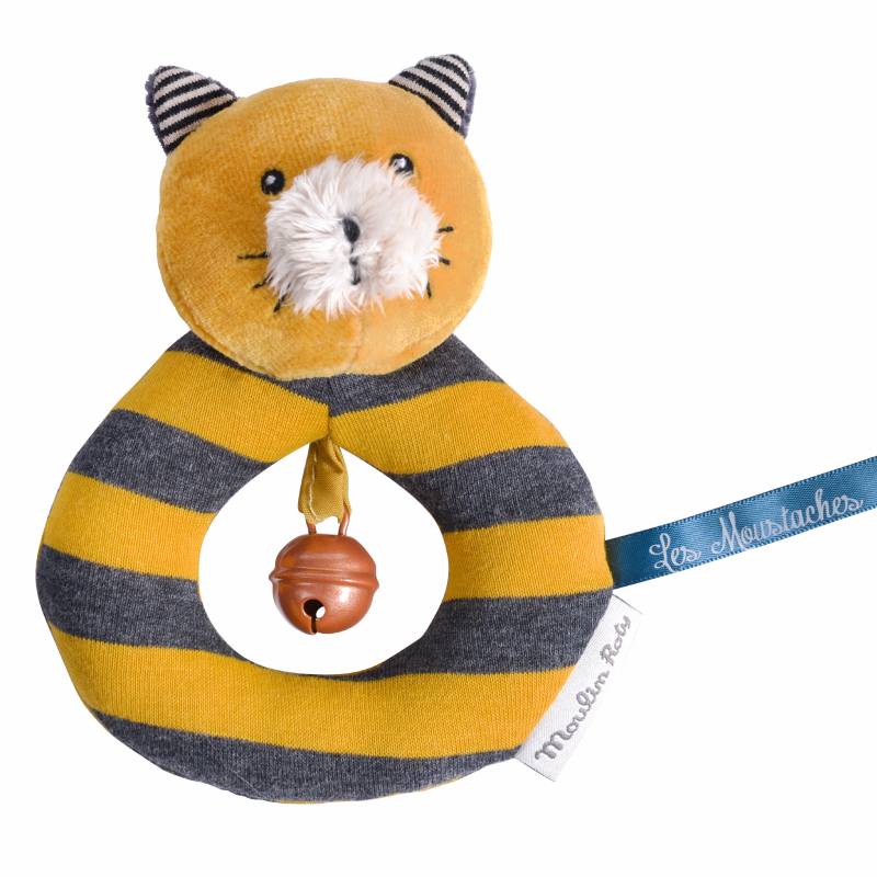 Moulin RotyLes Moustaches Lulu Cat Ring Rattle