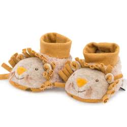 Moulin Roty Sous Mon Baobab Paprika Lion Slippers