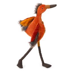 Moulin Roty Tout Autour du Monde Heron. This freshwater bird is made from luxury high quality materials. Featuring super long legs, incredibly soft tummy, and fluffy wings with feather-like features.