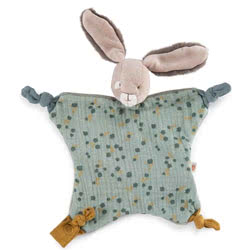 Moulin Roty Trois Petits Lapins Sage Rabbit Comforter