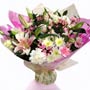 Pink & Cream Flower Bouquet Small Image