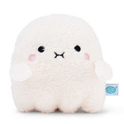 Noodoll Riceboo White Ghost Plush Toy..This little ghost has soft white fur, an embroidered face and cute pink cheeks. Riceboo is a great spooky gift for Halloween and the perfect playtime pal all year round.