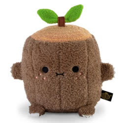 Noodoll Ricelogi Plush Toy. This chunky log is now available in this new bigger size, made from the fluffiest, softest fabric. They are full of wonderful delicate details like embroidered freckles, smile, tree rings and little claws.