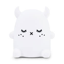 Noodoll Ricepuffy Night Light. Squishy, soft and cute, this little white monster night-light is easy for little hands to operate. Made from BPA free, environmentally friendly silicone. It is a rechargeable night light featuring a 15 minute timer and tap o