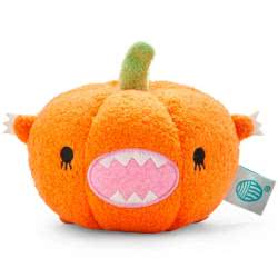 Noodoll Ricepumpkin Mini Plush Toy. This adorable squash loves trick or treating! Coming with soft, vibrant orange fur, green stalk, embroidered face and a handy Velcro strap to hang on to a cot, backpack or anywhere you might need a cute autumnal pal!