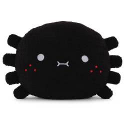 Noodoll Ricewebby Giant Spider Plush Cushion. This adorable giant plush is more cute than scary! Coming with super soft fluffy black fur body, embroidered face, red freckled cheeks and eight legs.