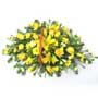 Flower Delivery Yellow Elongated Basket 