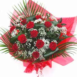 Red Roses Hand Tied Flower Bouquet for Nottingham delivery.