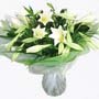 Flower Delivery White Lily Floral Hand-tied 