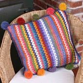 Pachamama Knitwear Cushions are crocheted by hand in Nepal, 100% wool, include a 45 x 45cm cushion pad.
