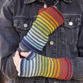 Pachamama Handwarmers - Fingerless 100% wool, fleece lined wristwarmer gloves