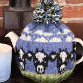Pachamama Knitwear Tea Cosies are handknitted, using 100% wool, fleece lined to fit a typical 6 cup teapot.