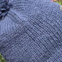 Pachamama Knitwear Surf Chullo Hat Denim close up