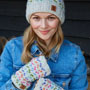Pachamama Knitwear Andorra Oatmeal Handwarmer together