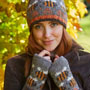 Pachamama Knitwear Beehive Bark Handwarmer front view