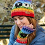 Pachamama Knitwear Black Sheep Handwarmer Rainbow left view