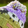 Pachamama Knitwear Black Sheep Roll Back Bobble Beanie Purple close