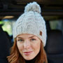 Pachamama Knitwear Cairngorm Bobble Beanie Oatmeal front