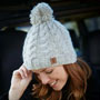 Pachamama Knitwear Cairngorm Bobble Beanie Oatmeal 