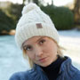 Pachamama Knitwear Chamonix Bobble Beanie Cream Hat side
