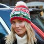 Pachamama Christmas Sheep Bobble Beanie left