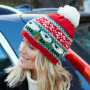 Pachamama Christmas Sheep Bobble Beanie Side