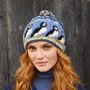 Pachamama Knitwear Circus of Puffins Bobble Beanie front view