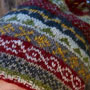 Pachamama Knitwear Classic Fairisle Bobble Beanie Rust close
