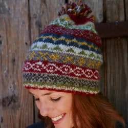 Classic Fairisle Bobble Beanie Rust