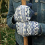 Pachamama Classic Fairisle Glove Mitts Denim on