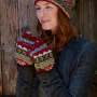 Pachamama Classic Fairisle Glove Mitts Rust 