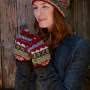 Classic Fairisle Glove Mitts Rust