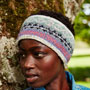 Pachamama Knitwear Classic Fairisle Oatmeal Headband left side
