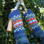 Pachamama Knitwear Clifden Handwarmer - Denim wearing