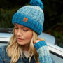 Pachamama Knitwear Cotopaxi Bobble Beanie Teal together