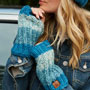 Pachamama Knitwear Cotopaxi Handwarmer Teal left