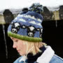 Pachamama Knitwear Dairy Cow Bobble Beanie Hat Side