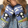 Pachamama Knitwear Dairy Cow Handwarmer wearing