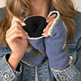 Pachamama Knitwear Daisy Chain Handwarmer Jacaranda lining